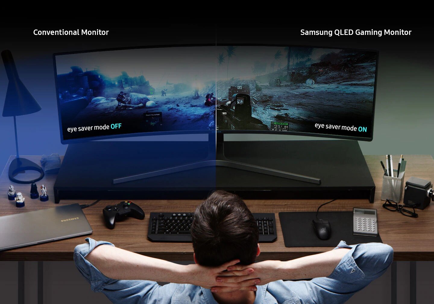 Монитор Samsung LC-49HG90D (2017), 49" (124,46 см) VA панел, 144Hz, 3840x1080, 1ms, 5 000 000:1, 650cd/m2, HDMI, DP, Mini DP, USB HUB - характеристика 8