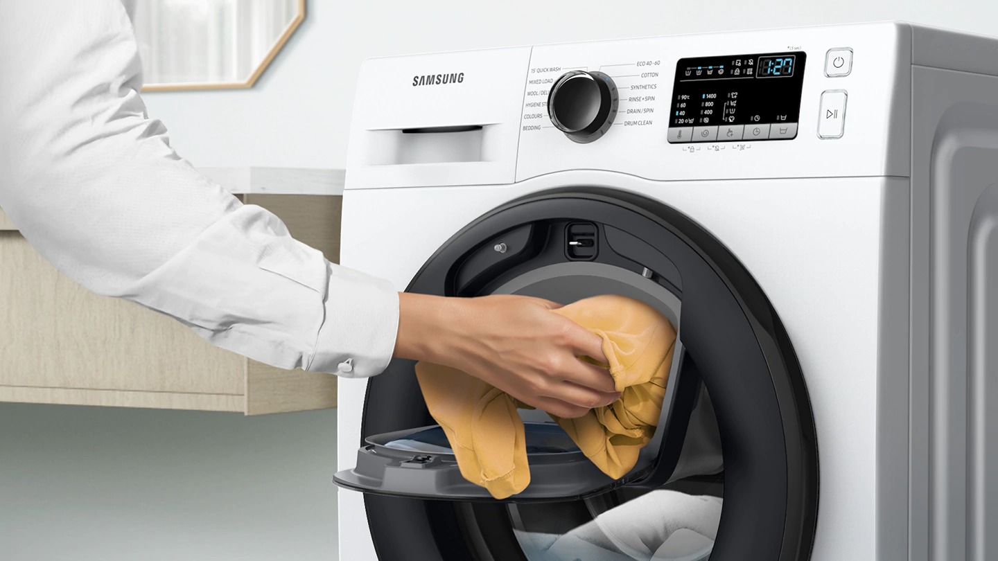 Перална машина Samsung WW80T4540AX/LE, клас D, капацитет 8 кг., 1400 об./мин, свободностояща, 60 cm, Add Wash, функция Smart Check, Drum Clean, инокс - характеристика 1