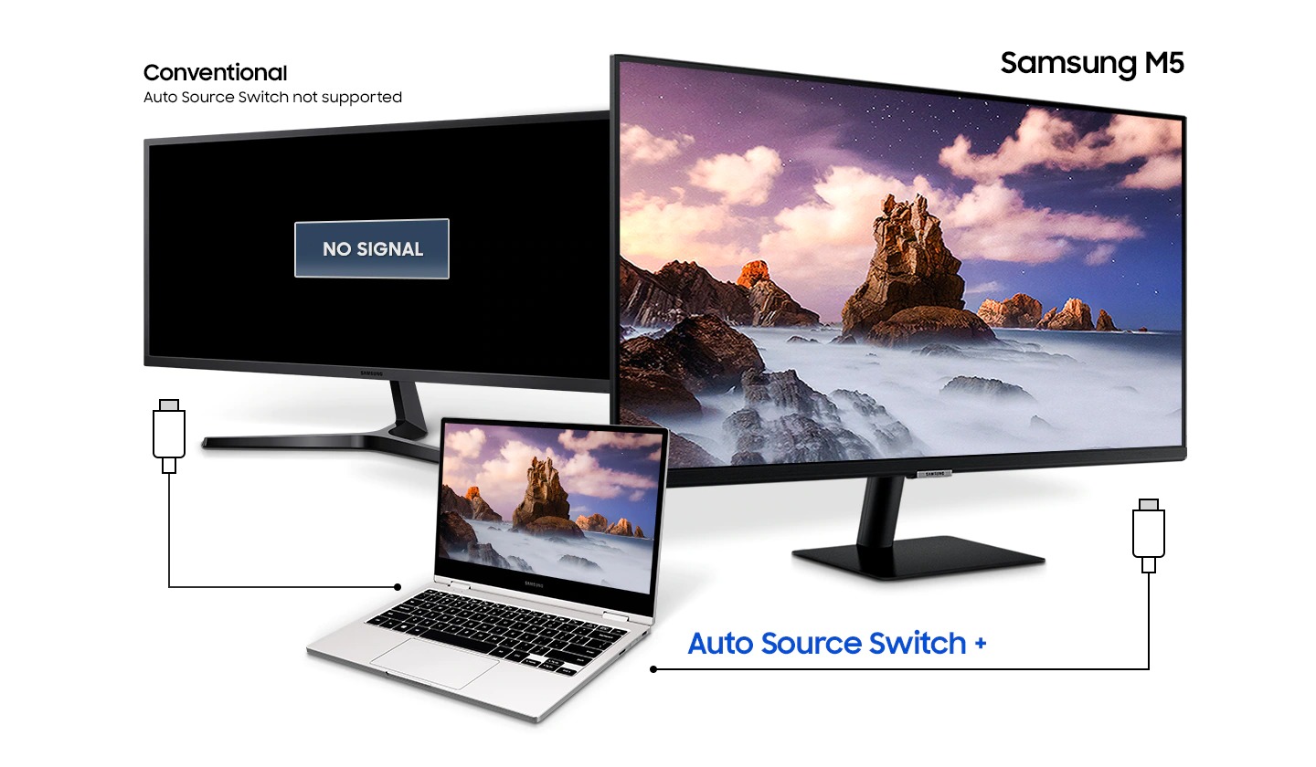 Монитор Samsung LS-32AM500 (2021), 32" (81.28 cm) VA панел, Full HD, 8ms, 250 cd/m², HDMI, LAN, Bluetooth, USB - характеристика 4