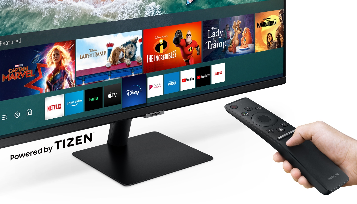 Монитор Samsung LS-32AM500 (2021), 32" (81.28 cm) VA панел, Full HD, 8ms, 250 cd/m², HDMI, LAN, Bluetooth, USB - характеристика 2