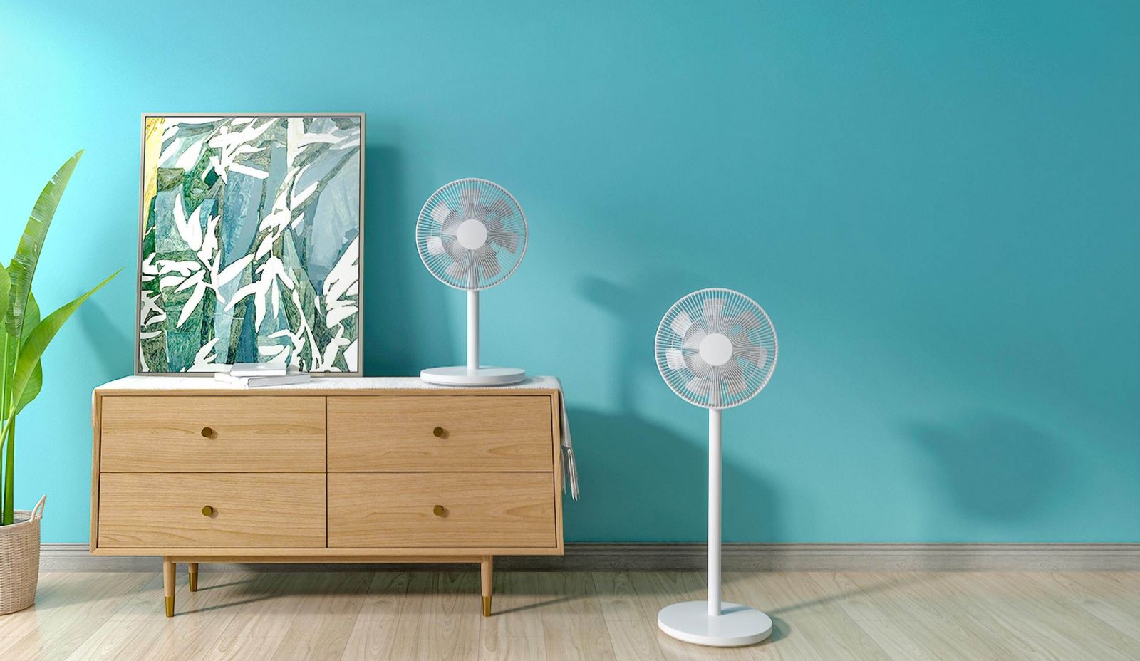 Настолен вентилатор Xiaomi Mi Smart Standing Fan 2 EU, смарт управление, 4 скорости, 35.5 cm диаметър, 15W, бял - характеристика 2
