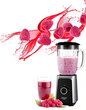 Блендер Adler AD 4076, 1000W, 2 скорости, 1.5 л. вместимост, функция импулс, висококачествени ножове от неръждаема стомана, 1000W, черен - характеристика 1