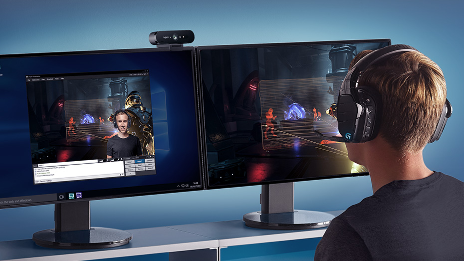 Уеб камера Logitech Brio Stream Edition, с микрофон, 4K(30fps), Full HD glass lens, USB 3.0, черен - характеристика 4