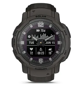 Смарт часовник Garmin Instinct Crossover Blue Granite, хибриден, MIP дисплей, 23 x 23 mm (0,9" x 0,9"), до 28 дни време за работа, 64 MB Flash памет, GPS, пулсомер, Bluetooth, крачкомер, сиво-син - характеристика 6