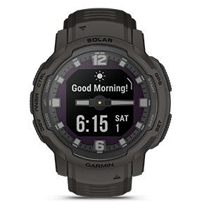 Смарт часовник Garmin Instinct Crossover Blue Granite, хибриден, MIP дисплей, 23 x 23 mm (0,9" x 0,9"), до 28 дни време за работа, 64 MB Flash памет, GPS, пулсомер, Bluetooth, крачкомер, сиво-син - характеристика 24