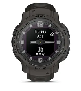 Смарт часовник Garmin Instinct Crossover Blue Granite, хибриден, MIP дисплей, 23 x 23 mm (0,9" x 0,9"), до 28 дни време за работа, 64 MB Flash памет, GPS, пулсомер, Bluetooth, крачкомер, сиво-син - характеристика 28