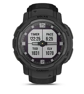 Смарт часовник Garmin Instinct Crossover Blue Granite, хибриден, MIP дисплей, 23 x 23 mm (0,9" x 0,9"), до 28 дни време за работа, 64 MB Flash памет, GPS, пулсомер, Bluetooth, крачкомер, сиво-син - характеристика 35