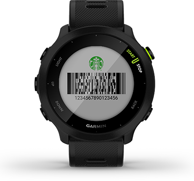 Смарт часовник Garmin Forerunner 55 Black, 1.04" (2.64 cm) MIP дисплей, до 14 дни живот на батерията, GPS, акселерометър, пулсомер, Connect IQ, хидратация, съвместим с Android и Apple устройства, черен - характеристика 20