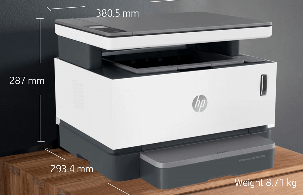 Мултифункционално лазерно устройство HP Neverstop Laser 1200w, монохромен принтер/копир/скенер, 600 x 600 dpi, 21 стр./мин, USB, A4, Wi-Fi, зареден с тонер за 5000 страници - характеристика 6