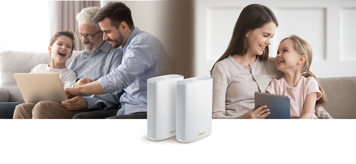 Безжична Wi-fi система ASUS ZENWIFI AX HYBRID XP4 2PK, Мобилен, 1300Mbps, 2.4GHz)574 Mbps, (5GHz)1201Mbps, Wireless IPv6, 2x LAN 10/100,1000bps 1x WAN 10/100/1000bps, 4x външни антени, USB 3.2 Gen 1, LED Indicator, бял - характеристика 2