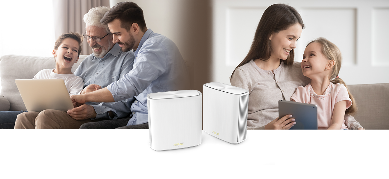 Мрежеста система Asus ZenWiFi XD6, 5400Mbs, 2.4GHz (574 Mbps)/ 5.0 GHz (4804 Mbps), 3x LAN 10/100/1000, 1x WAN 10/100/1000, 6 вътрешни антени, 2 бр. - характеристика 1