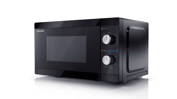 Микровълнова фурна Sharp YC-MS01E-B (Нарушена опаковка), механично управление, 800W, 20l обем, 5 степени на мощност, черна - характеристика 1