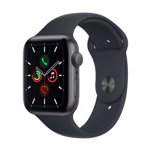 Смарт часовник Apple Watch SE (v2) GPS Space Grey, 40mm, 1.57" (3.99 cm) Retina OLED дисплей, Bluetooth, 50m водоустойчивост, до 18 часа време на работа, 32GB памет, Midnight Sport Band - Regular, сиво-черен - характеристика 1