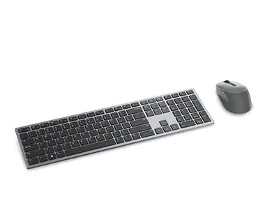 Комплект клавиатура и мишка Dell Premier Multi-Device Wireless Keyboard and Mouse - KM7321W, безжични, Bluetooth USB, сиви - характеристика 4