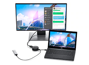 Докинг станция Dell USB-C Mobile Adapter - DA300, от USB C към 1x USB C, 1x USB A, 1x DisplayPort, 1x HDMI, 1x VGA, 1x RJ45, черна - характеристика 3