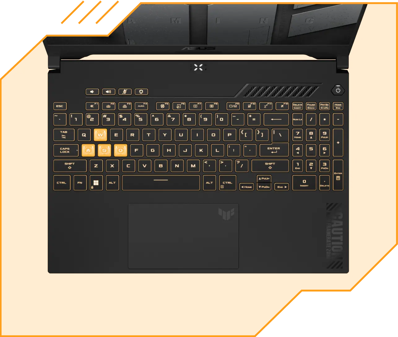 Asus TUF Gaming F15 FX507ZU4-LP056 (90NR0FG7-M00BL0), четиринадесетядрен Intel Core i7-12700H 2.3/4.7GHz, 15.6" (39.62 cm) Full HD IPS 144Hz Anti-Glare Display & GF RTX 4050 6GB (Thunderbolt 4), 16GB DDR4, 1TB SSD NVMe, USB 3.2 Gen 1 Type-C, Free DOS - характеристика 3