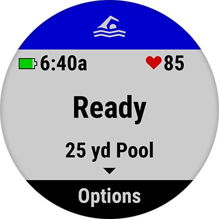 Смарт часовник Garmin Swim 2 Whitestone (010-02247-11), презназначен за плуване, 1.04" (2.63 cm) трансфлективен MIP дисплей, пулсометър, режим плуване в басейн, режим плуване на открито, GPS, бял - характеристика 4