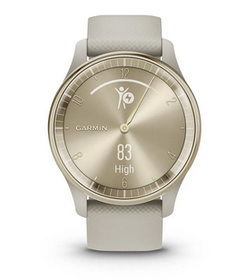 Смарт часовник Garmin Vivomove Trend Mist Gray, хибриден, Liquid crystal дисплей, 25.6 мм x 18.8 мм (1.01" x 0.74"), до 5 дни време на работа, Bluetooth, пулсомер, следене на съня, профили за бягане, сив - характеристика 14