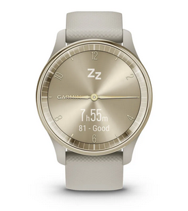 Смарт часовник Garmin Vivomove Trend Mist Gray, хибриден, Liquid crystal дисплей, 25.6 мм x 18.8 мм (1.01" x 0.74"), до 5 дни време на работа, Bluetooth, пулсомер, следене на съня, профили за бягане, сив - характеристика 22