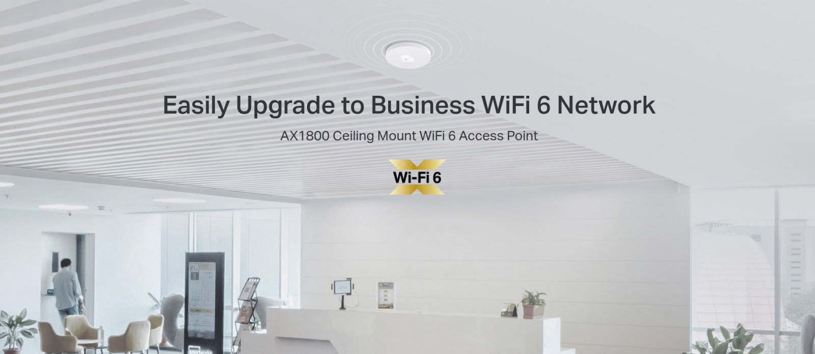 Точка за достъп TP-Link Omada EAP613, 1800 Mbps, 2.4 GHz (574 Mbps)/ 5GHz (1201 Mbps), 1x RJ-45, 2x външни антени - характеристика 1