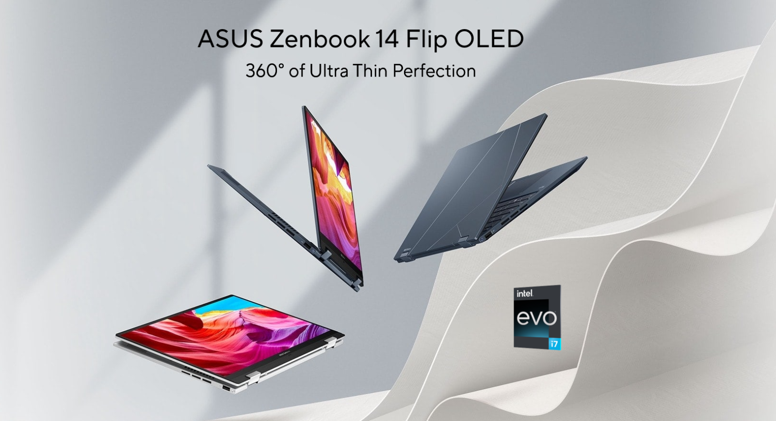 Лаптоп ASUS Zenbook 14 Flip OLED (UP3404VA-KN731X), дванадесетядрен Intel Core i7-1360P 2.2/5.0GHz, 14" (35.56 cm) WQXGA+ Touchscreen Anti-Glare 90Hz дисплей (HDMI), 16GB DDR5, 1TB SSD NVMe, 2x Thunderbolt 4, Windows 11 Pro, 1.5kg - характеристика 1