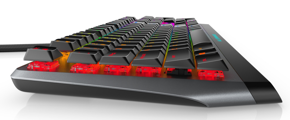 Клавиатура Dell Alienware 510K, механична, Cherry MX Low Profile Red, черна, USB, RGB - характеристика 1