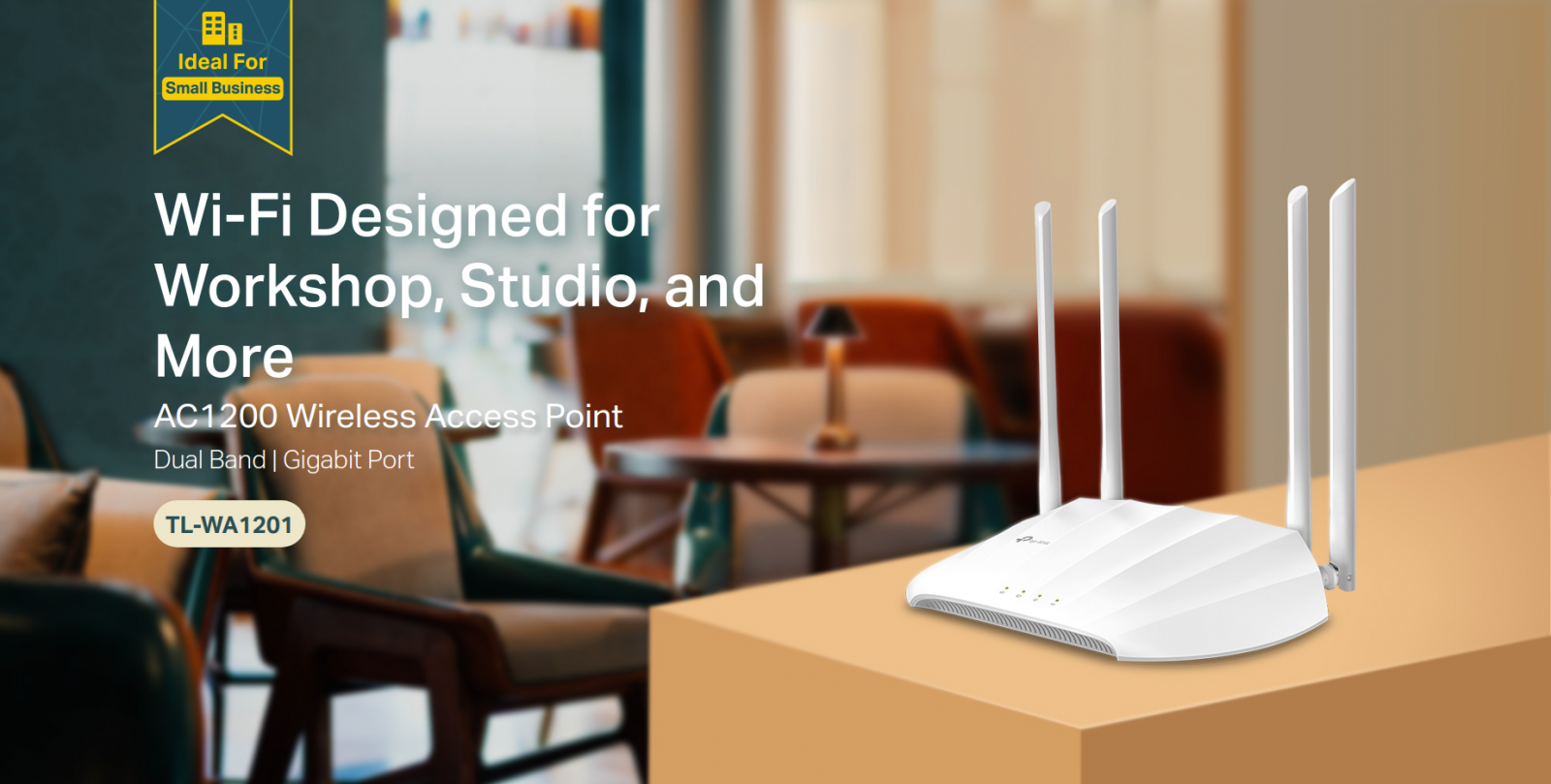 Точка за достъп TP-Link TL-WA1201, 1200Mbps, 2.4GHz (300Mpbs)/5.0GHz (867Mbps), 1x RJ45 10/100/1000 Mbps, 4x външни антени - характеристика 1