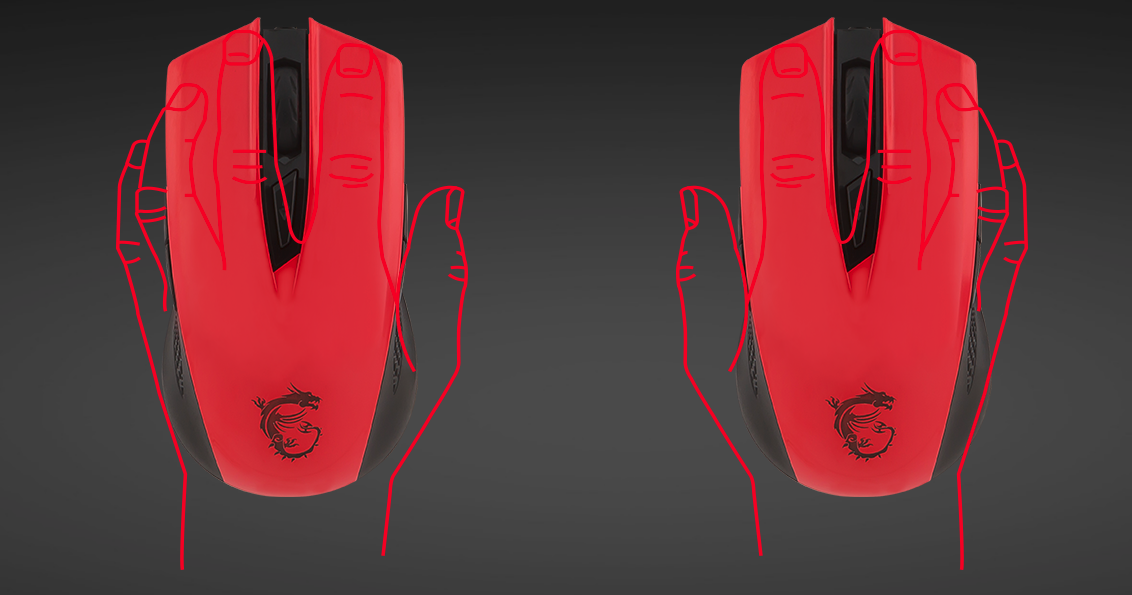 Мишка MSI Clutch GM40, оптична, 5000dpi, USB, червена - характеристика 2