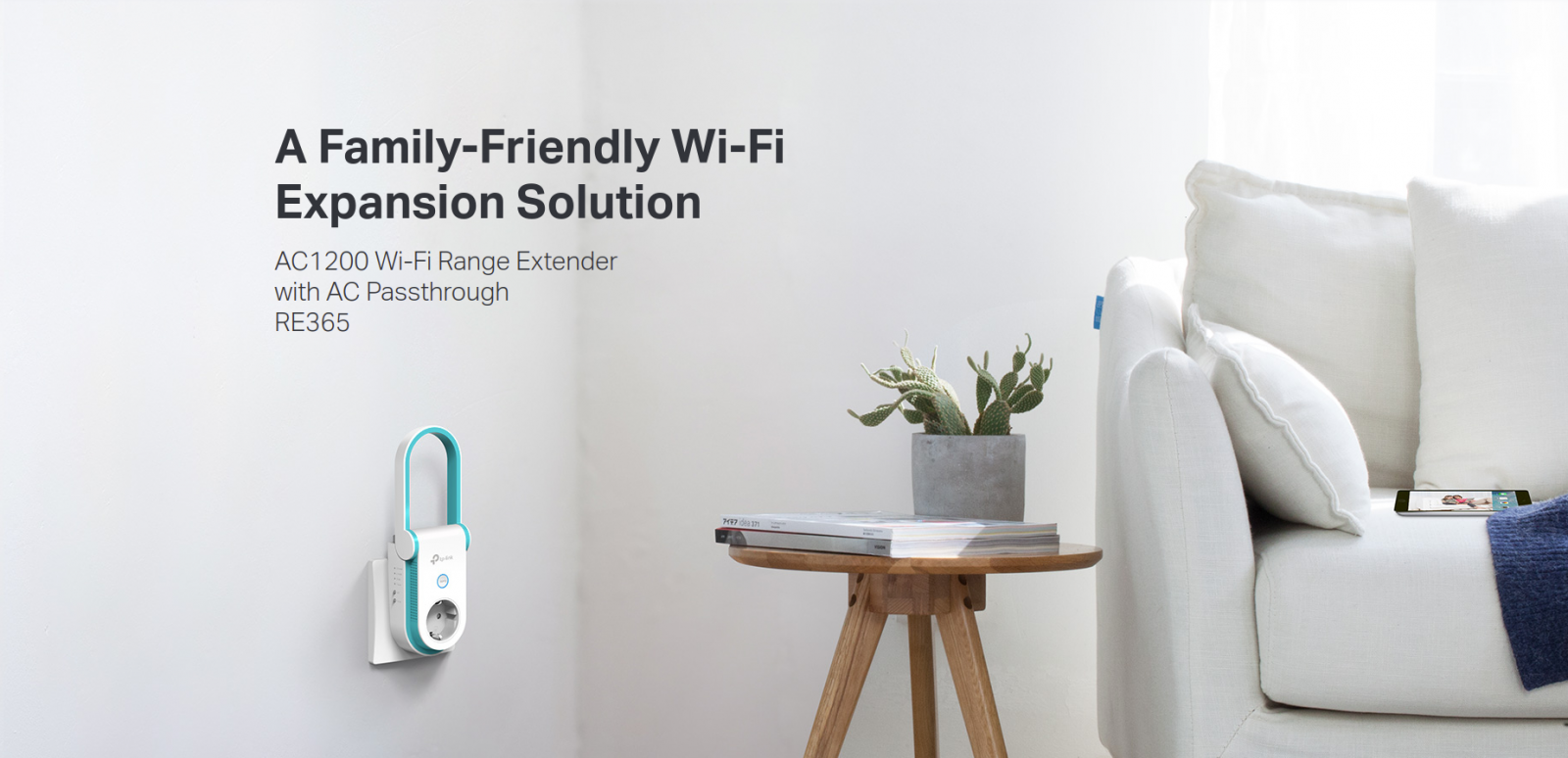 Range Extender/Репитер TP-Link RE365, 1200Mbps (867Mbps+300Mbps), LAN100, вътрешен монтаж, 2 външни антени - характеристика 1