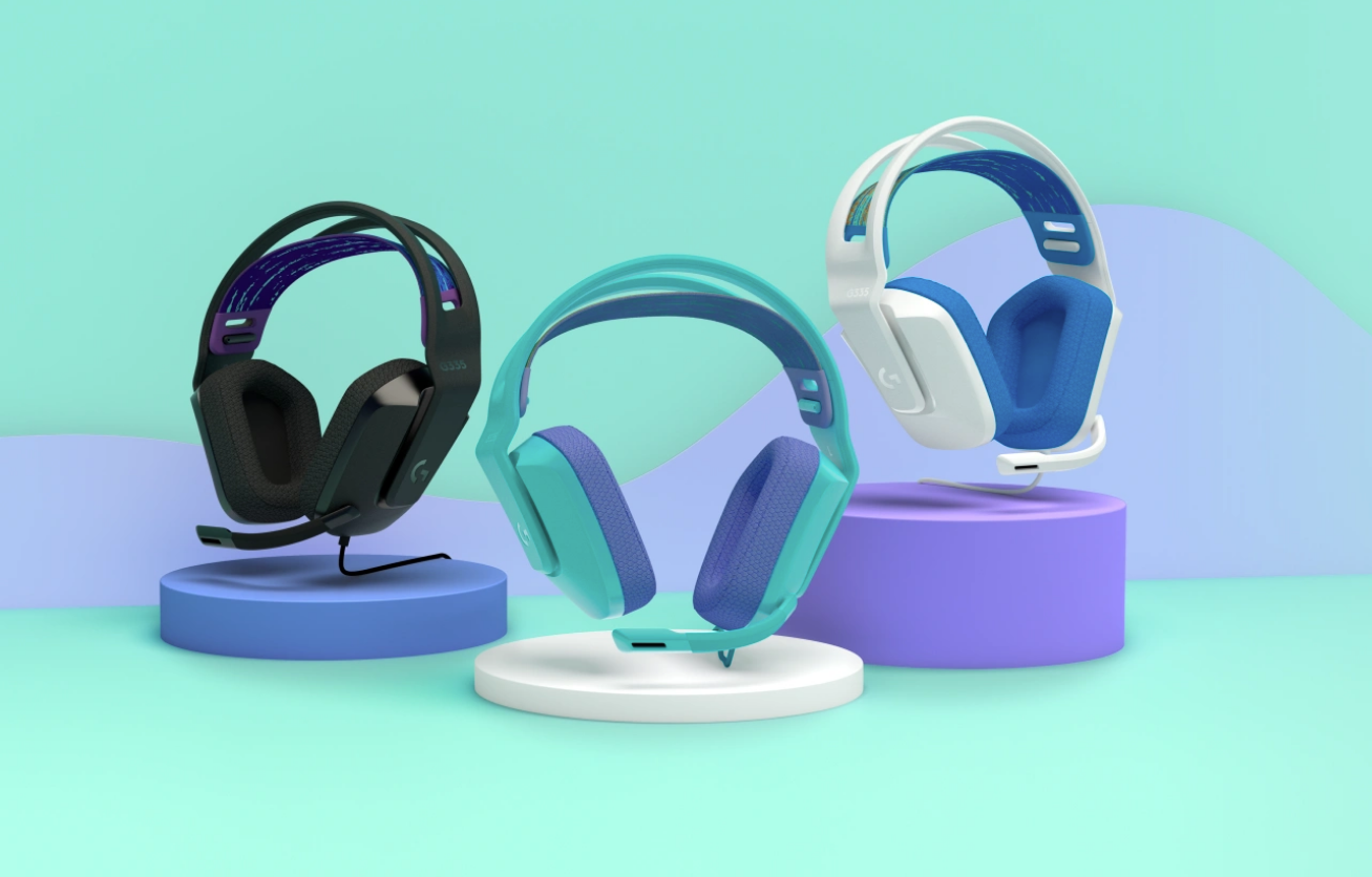 Слушалки Logitech G335 White, микрофон, гейминг, бял - характеристика 1