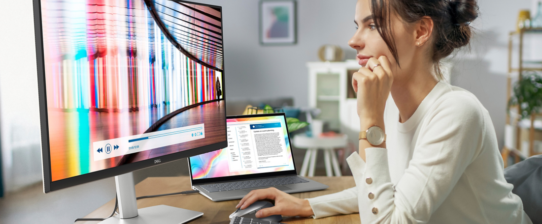 Монитор Dell S2722DC (210-BBRR), 27" (68.58 cm), IPS панел, 75 Hz, Quad HD, 4ms, 350 cd/m2, HDMI, USB-C - характеристика 1
