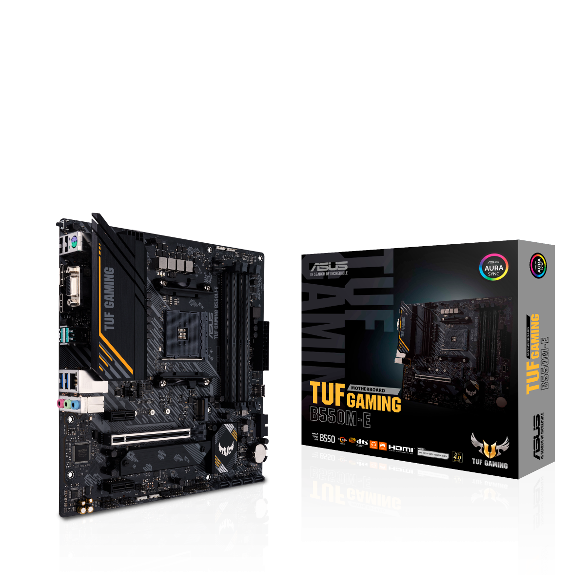 Дънна платка Asus TUF GAMING B550M-E, B550, AM4, DDR4, PCI-E 4.0 (DP/HDMI/VGA), 4x SATA 6Gb/s, 2x M.2, 2x USB 3.2 Gen 2, Micro ATX - характеристика 1