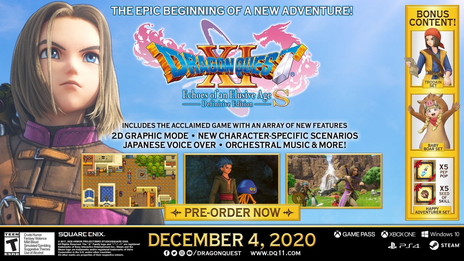 Dragon Quest XI S:  Echoes Of An Elusive Age - Definitive Edition (PS4)