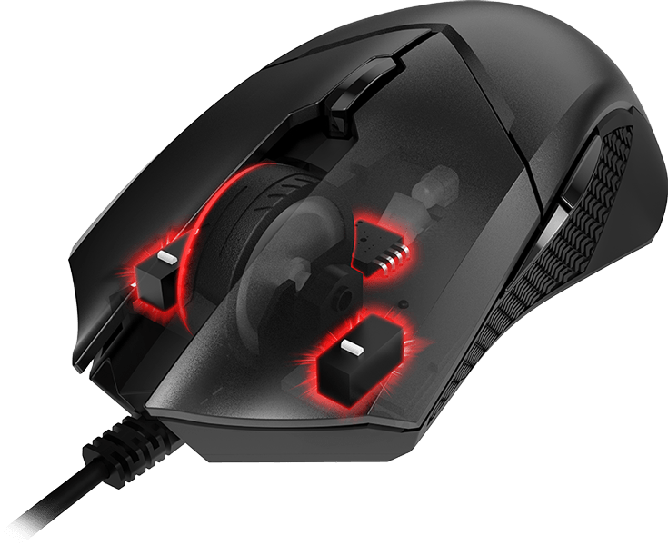 Мишка MSI Clutch GM08, оптична(3200dpi), USB, гейминг, черна - характеристика 3
