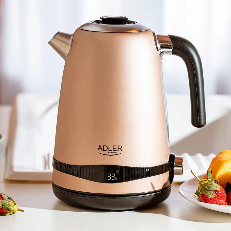 Електрическа кана Adler AD 1295, вместимост 1.7 l, 2200W, златист - характеристика 1