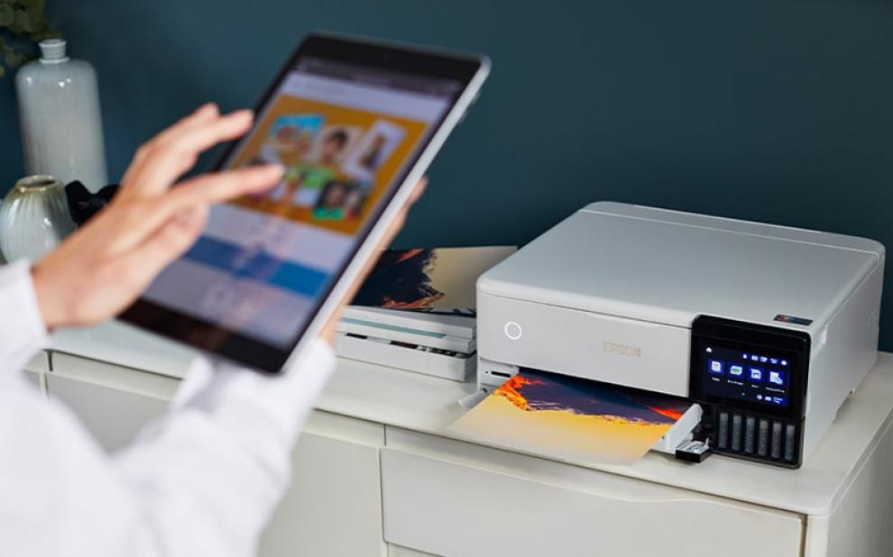 Мултифункционално мастиленоструйно устройство Epson EcoTank L8160, цветен, принтер/копир/скенер, 5760 x 1440 dpi, 32 стр/мин, USB, Wi-Fi, LAN, A4 - характеристика 1