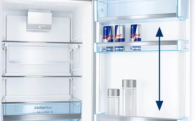 Хладилник Bosch KSV36BIEP SER6, клас E, 346л. общ обем, свободностоящ, 112 kWh/годишно разход на енергия, FreshSense, EasyLift, EasyAccess, инокс - характеристика 3