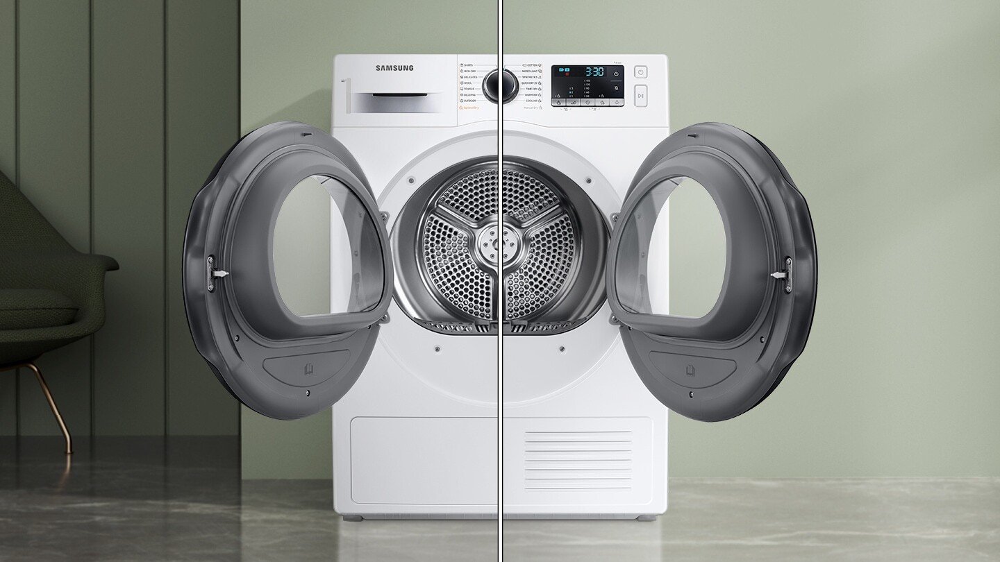 Сушилня Samsung DV90TA040AX/LE, клас A++, 9 кг. капацитет, свободностояща, 60 cm, Wrinkle prevention, Quick Dry 35 ', инокс - характеристика 2
