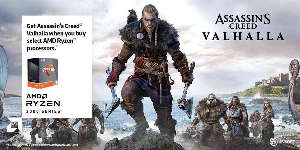 Процесор AMD Ryzen 9 3950X с подарък игра Assassin's Creed Valhalla, шестнадесетядрен (3.5/4.7 GHz, 64MB Cache, без GPU, LGA AM4), BOX, без вентилатор - характеристика 1