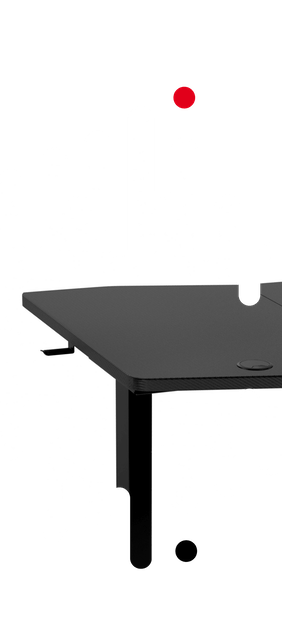 Компютърно бюро Nitro Concepts D16M, 160 x 80 cm, до 70 кг. натоварване, черно - характеристика 3