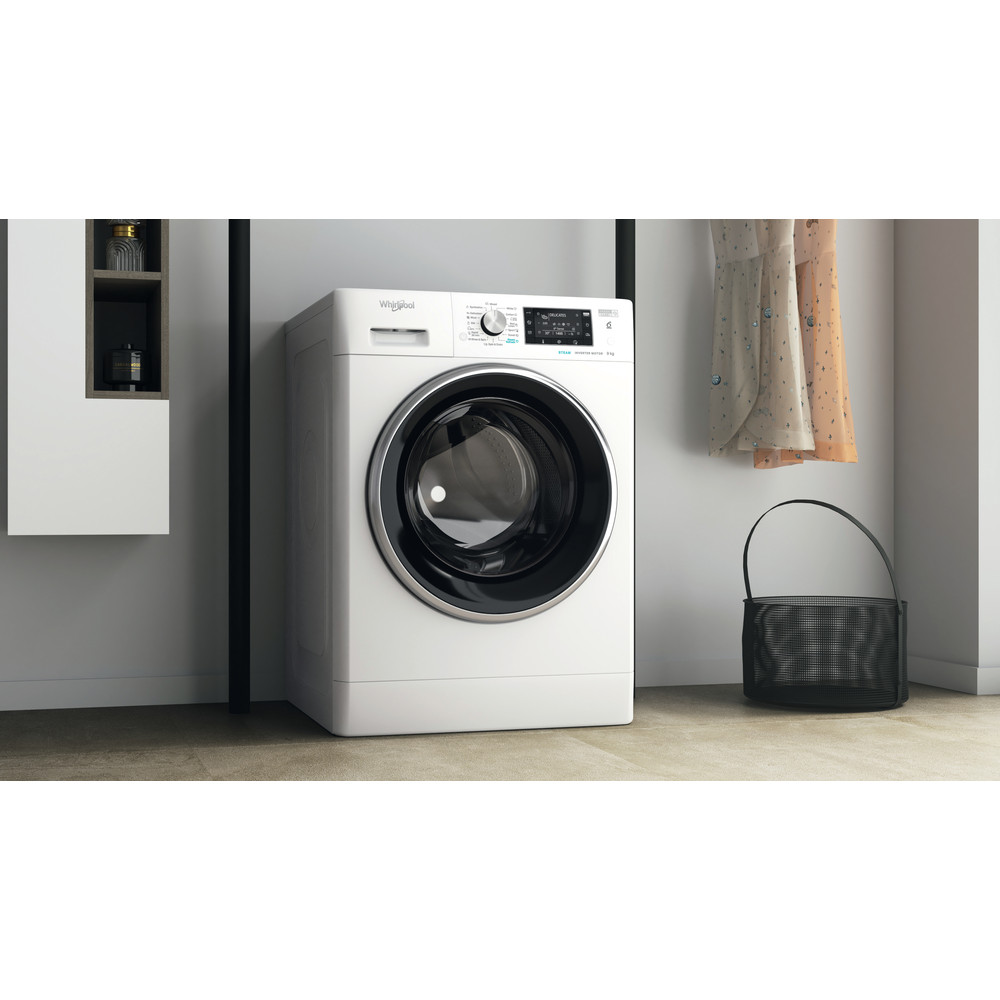 Перална машина Whirlpool FFD 9469 BCV, клас A, 9 кг. капацитет, 1351 оборота в минута, 12 програми, свободностояща, 59.5 cm, бяла - характеристика 1