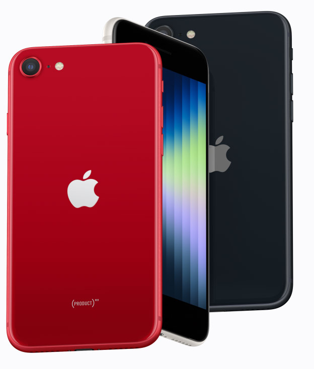 Смартфон Apple iPhone SE 3gen (черен), 4.7" (11.93 cm) Retina HD дисплей, шестядрен Apple A15 Bionic 3.22 GHz, 4GB RAM, 64GB Flash памет, 12.0 & 7.0 Mpix камери, iOS, 144g - характеристика 2