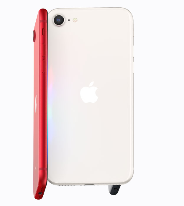 Смартфон Apple iPhone SE 3gen (бял), 4.7" (11.93 cm) Retina HD дисплей, шестядрен Apple A15 Bionic 3.22 GHz, 4GB RAM, 64GB Flash памет, 12.0 & 7.0 Mpix камери, iOS, 144g - характеристика 2