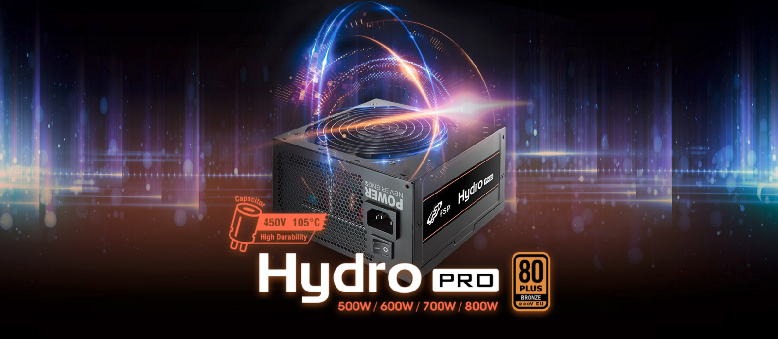 Захранване Fortron Hydro Pro 700 BU, 700W, Active PFC, 120mm - характеристика 1