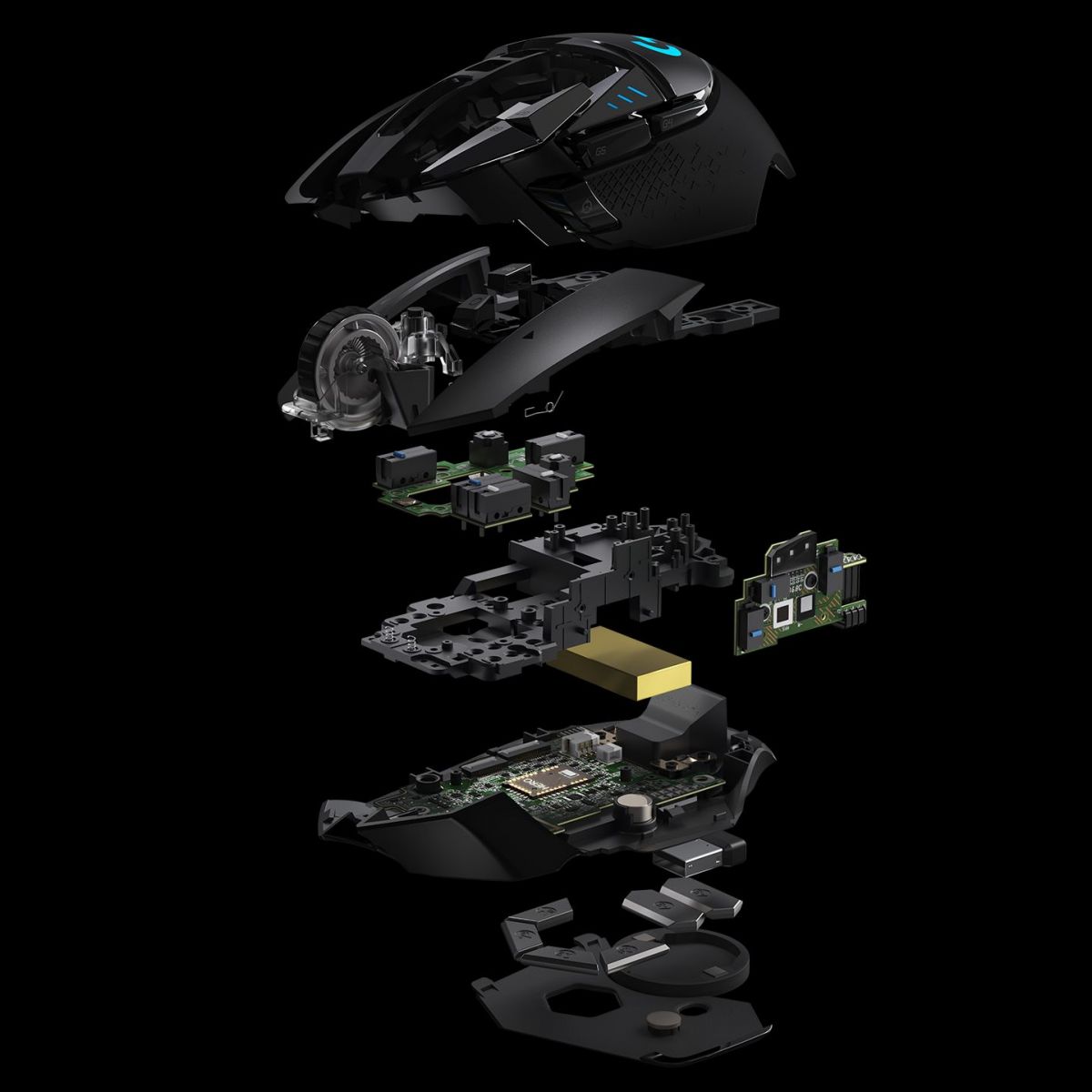 Мишка Logitech G502 LIGHTSPEED, оптична (16000 dpi), безжична, USB, черна - характеристика 2