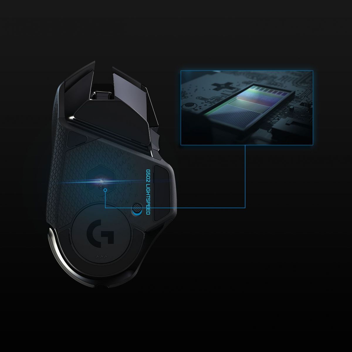Мишка Logitech G502 LIGHTSPEED, оптична (16000 dpi), безжична, USB, черна - характеристика 10