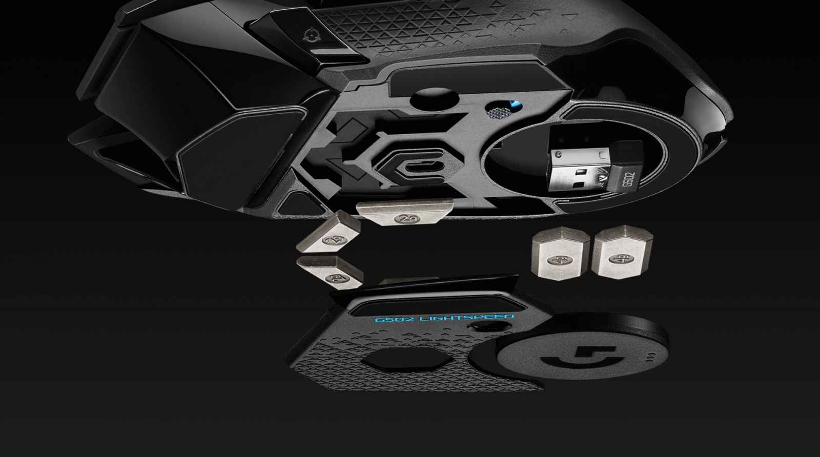 Мишка Logitech G502 LIGHTSPEED, оптична (16000 dpi), безжична, USB, черна - характеристика 5