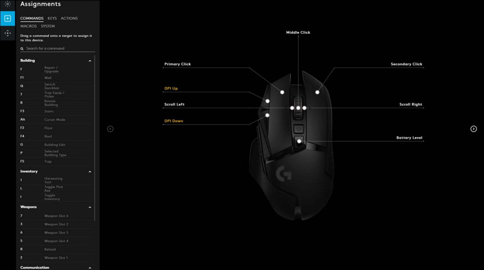 Мишка Logitech G502 LIGHTSPEED, оптична (16000 dpi), безжична, USB, черна - характеристика 7