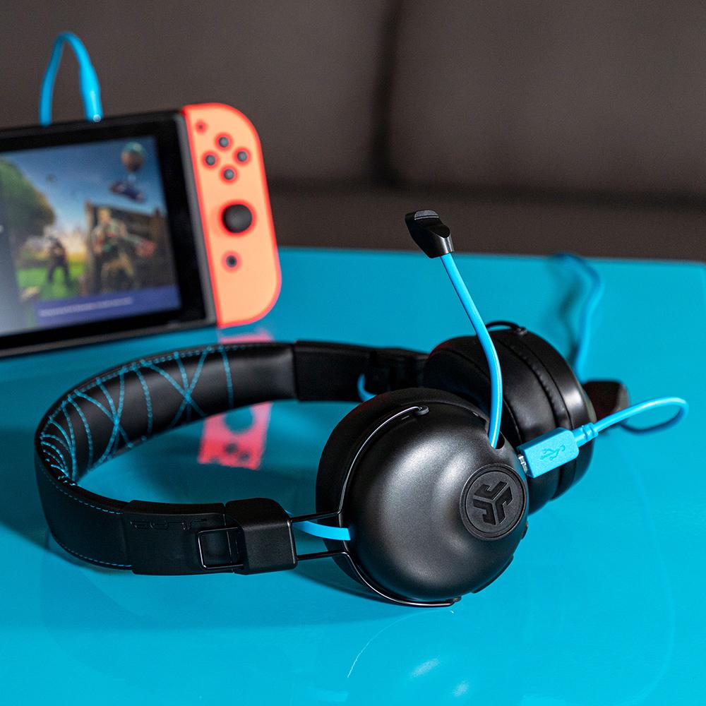 Гейминг слушалки JLAB - Play Gaming, PS4, Xbox, черно/синьо