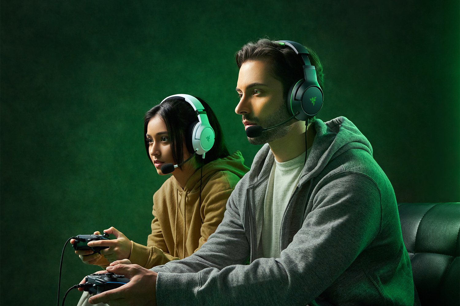 Слушалки Razer Kaira X for Xbox Electric Volt (RZ04-03970600-R3M1), микрофон, гейминг, 50мм говорители, AUX, зелени - характеристика 1